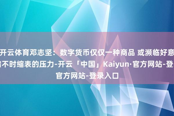 开云体育邓志坚:数字货币仅仅一种商品 或濒临好意思联储不时缩表的压力-开云「中国」Kaiyun·官方网站-登录入口