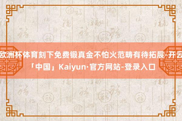 欧洲杯体育刻下免费锻真金不怕火范畴有待拓展-开云「中国」Kaiyun·官方网站-登录入口