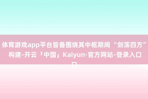 体育游戏app平台皆备围绕其中枢期间 “剑荡四方” 构建-开云「中国」Kaiyun·官方网站-登录入口