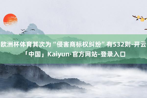 欧洲杯体育其次为“侵害商标权纠纷”有532则-开云「中国」Kaiyun·官方网站-登录入口