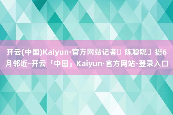 开云(中国)Kaiyun·官方网站记者 陈聪聪 摄6月邻近-开云「中国」Kaiyun·官方网站-登录入口