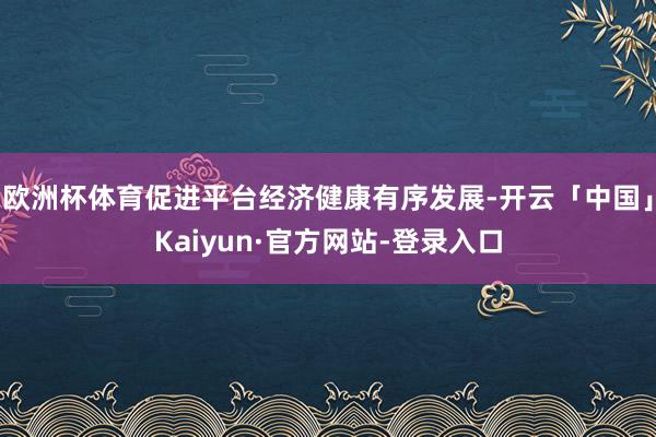 欧洲杯体育促进平台经济健康有序发展-开云「中国」Kaiyun·官方网站-登录入口