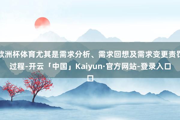 欧洲杯体育尤其是需求分析、需求回想及需求变更责罚过程-开云「中国」Kaiyun·官方网站-登录入口