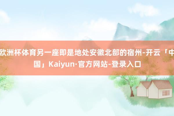 欧洲杯体育另一座即是地处安徽北部的宿州-开云「中国」Kaiyun·官方网站-登录入口